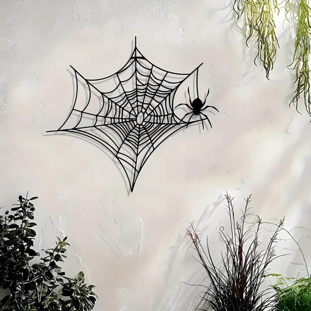 Spider Web Wall Decals - Removable Haunted House Decor for Halloween Party, Gothic Window Stickers