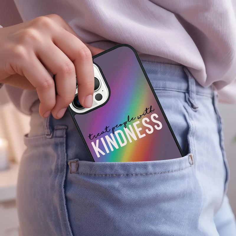 Treat People With Kindness Phone Case For iPhone 17 Air 15 16e 14 13 Pro Max Coque 12 11 Pro Max PLUS Cover