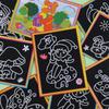 1-10pcs Dazzling Kids Scratch Drawing Set Pupil Puzzle Scratch Drawing Toys Kindergarten Early Education DIY Handmade Color Gift