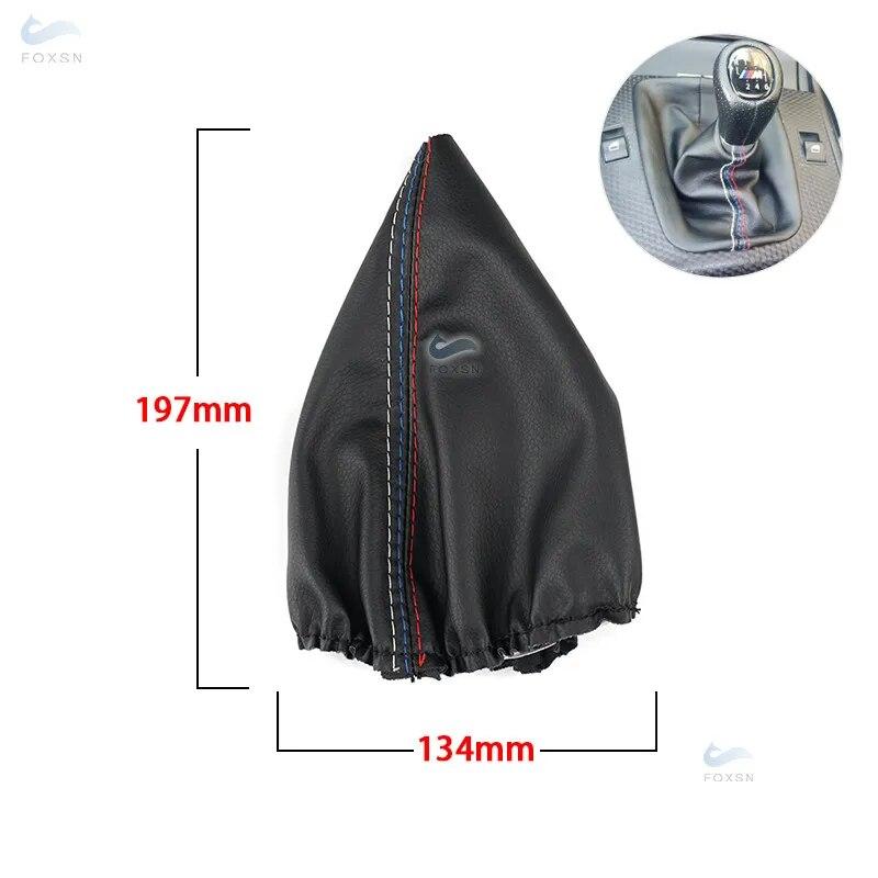 Weiche Leder-Schalthebelabdeckung für BMW 3er-Serie E36 E46 E30 E34 M3 Mittelkonsole Schalthebel-Staubschutzabdeckung