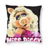 Miss Piggy The Muppets Federa Quadrata Poliestere Lino Velluto Stampato Cerniera Decorativa Copricuscino da Divano 45x45