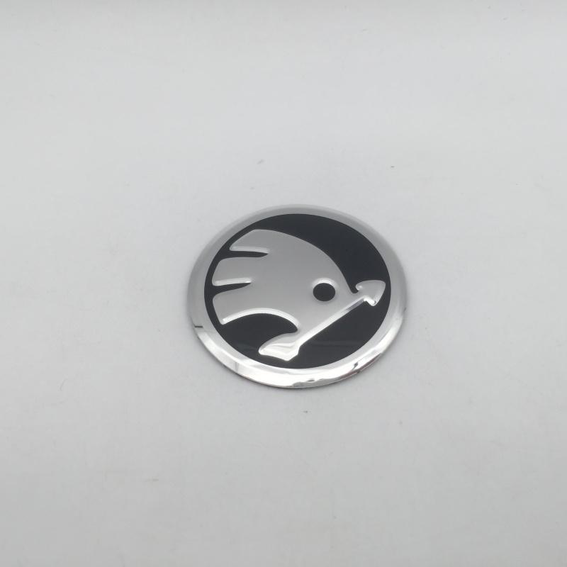 AAABU1 1 Stück 3D 42mm 43mm Auto-Emblem Lenkrad-Mittelabzeichen Aufkleber Dekal Styling Autozubehör Für Skoda