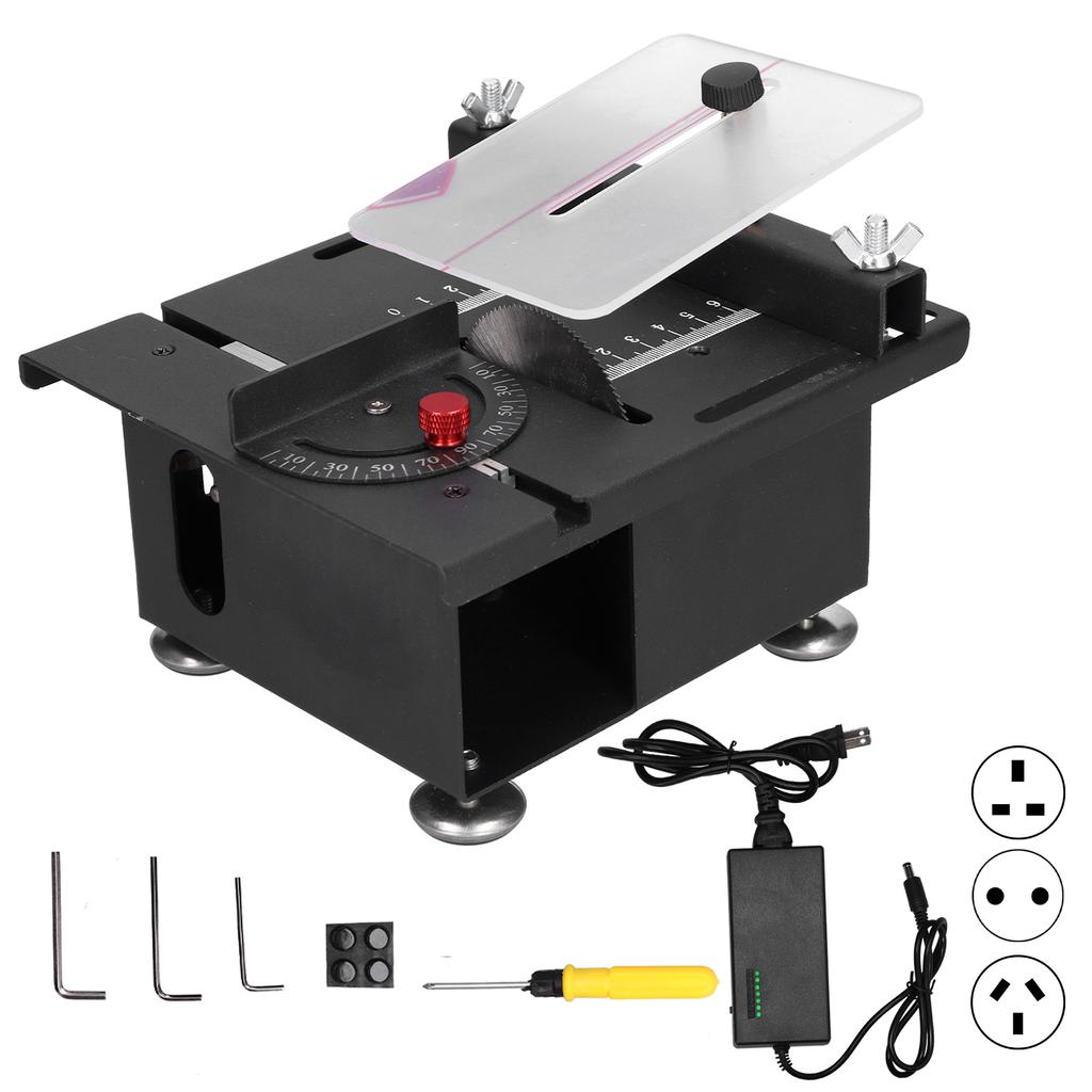 200W Circular Table Saw Mini Bench Saw and Belt Sander Variable Speed 30mm Cutting Depth for Wood Plastic Stone Metal Knife