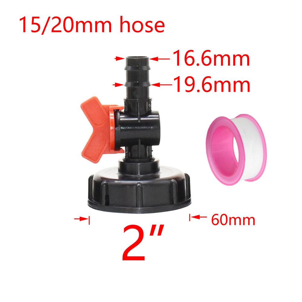 Farm IBC Tank Adapter 1/2" 3/4" 1" Thread Irrigation Valve Replacement Valve Garden Water Connectors Drain Couple