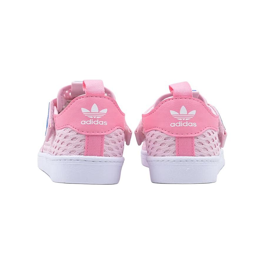 Adidas Originals Comfortable Simple Sweat-Absorbing Breathable Durable Low-Top Walking Shoes Baby Shoes Pink White IE8198