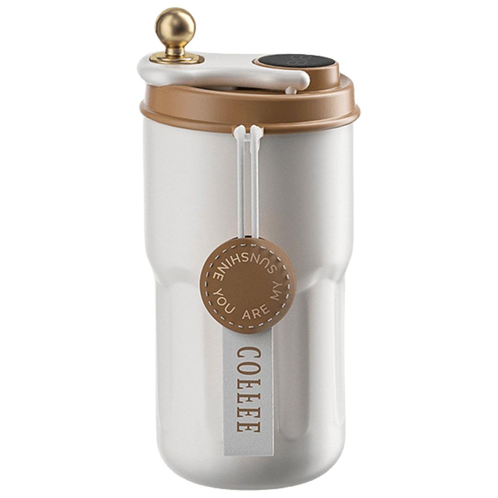 420ML Smarte Flasche 316 Edelstahl Smarte Wasserflasche Kaffee für Camping Geschenke für Heiße und Kalte Getränke