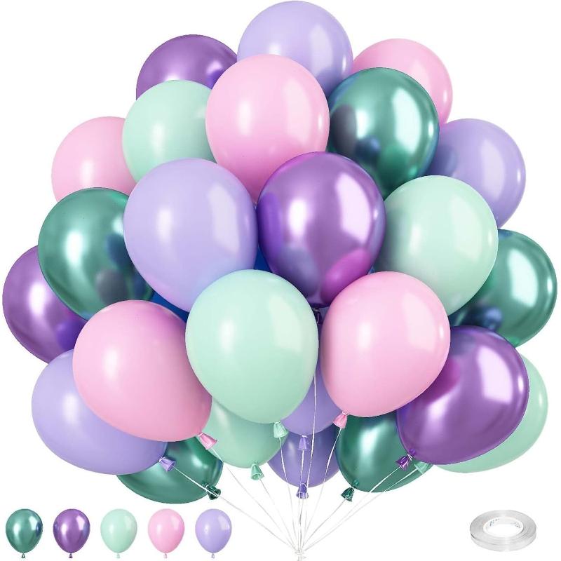 30pcs/set Pink Blue Purple Metallic Sequin Balloons for Birthday Wedding Graduation Party Balloon Baby Shower Decoration