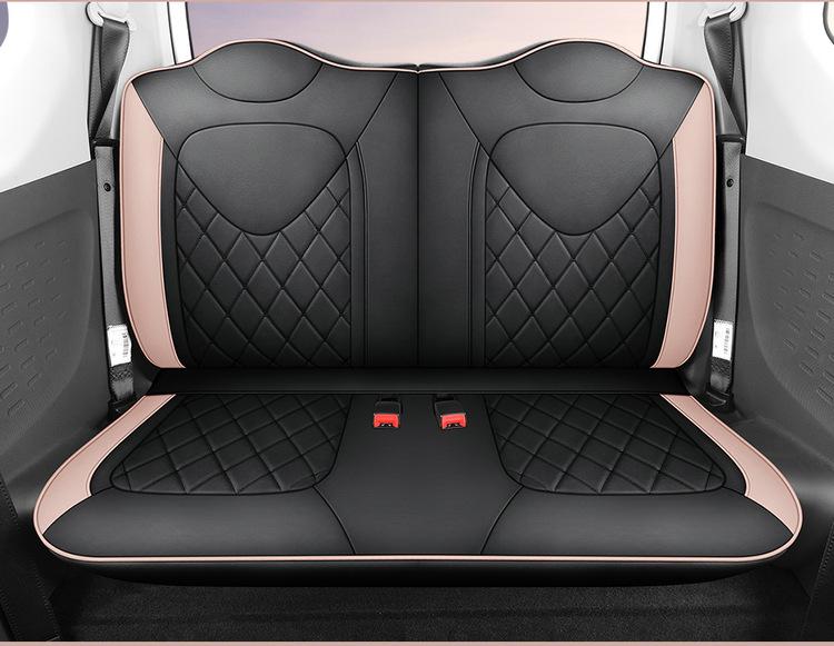 Wuling Mini Full Leather Cartoon Car Seat Cushion - Universal Fit, Four Seasons.