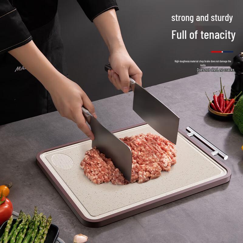 Macaiiroos Stainless Steel Double-Sided Cutting Board