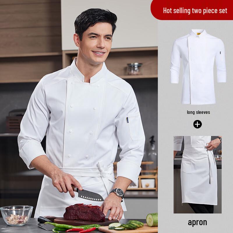 Unisex Long Sleeve Chef Uniform 2XL