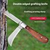 Folding Grafting Knife Grafting Tools Grafting Pruning Knife Professional Garden Fruit Tree Grafting Cutter Wooden Handle Knife
