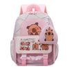 Childrens School Bag Cartoon Capybara Pattern Ergonomic Shoulder Kindergarten