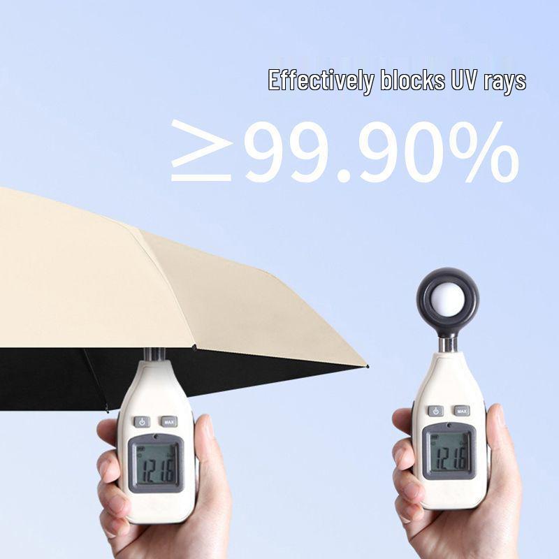 Compact UV Protection Mini Umbrella: Sun and Rain Shield for Students