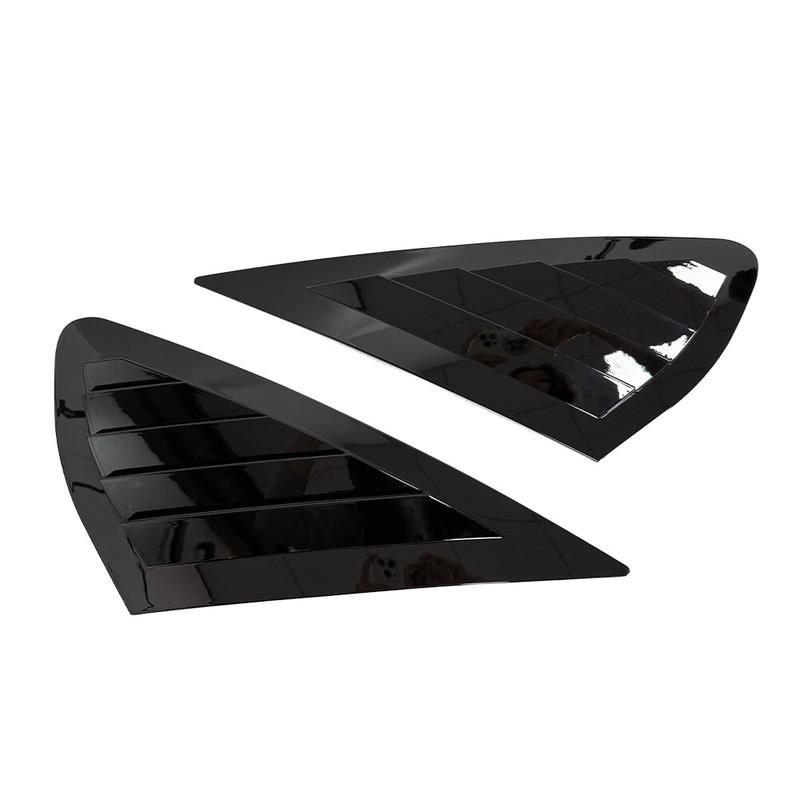 For Ford Focus Sedan 2005-2008 Car Rear Louver Window Side Shutter Cover Trim Sticker Vent Scoop ABS Carbon Fiber Accessories