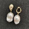Freshwater Baroque Pearl Pass 925 Silver French Romantic Asymmetric Retro Metro Gorgeous Gorgeous Earrot Girl