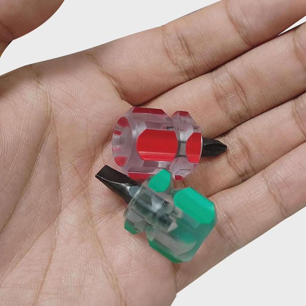 "Compact Carrot Head Cross Screwdriver Set"