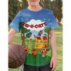 Kid-E-Cats O-neck Short Sleeve T-Shirt Kids High Quality T Shirts Childrens Clothing 3D Cartoon Print Comfortable Kawaii Tees 3D Printed Anime Tops
