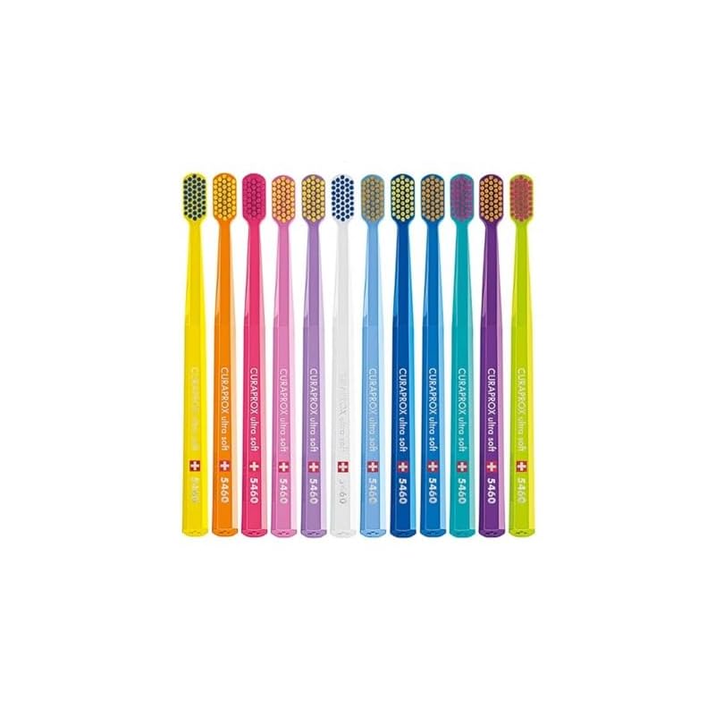 Curaprox Ultra Soft Ultra-Fine Bristle Toothbrush, CS5460, 12 Brushes