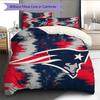 New England Patriots Pattern Bedding Quilt Set  Home Decoration  Gift (1 * Duvet Cover + 2 * Pillowcase  Without Core)