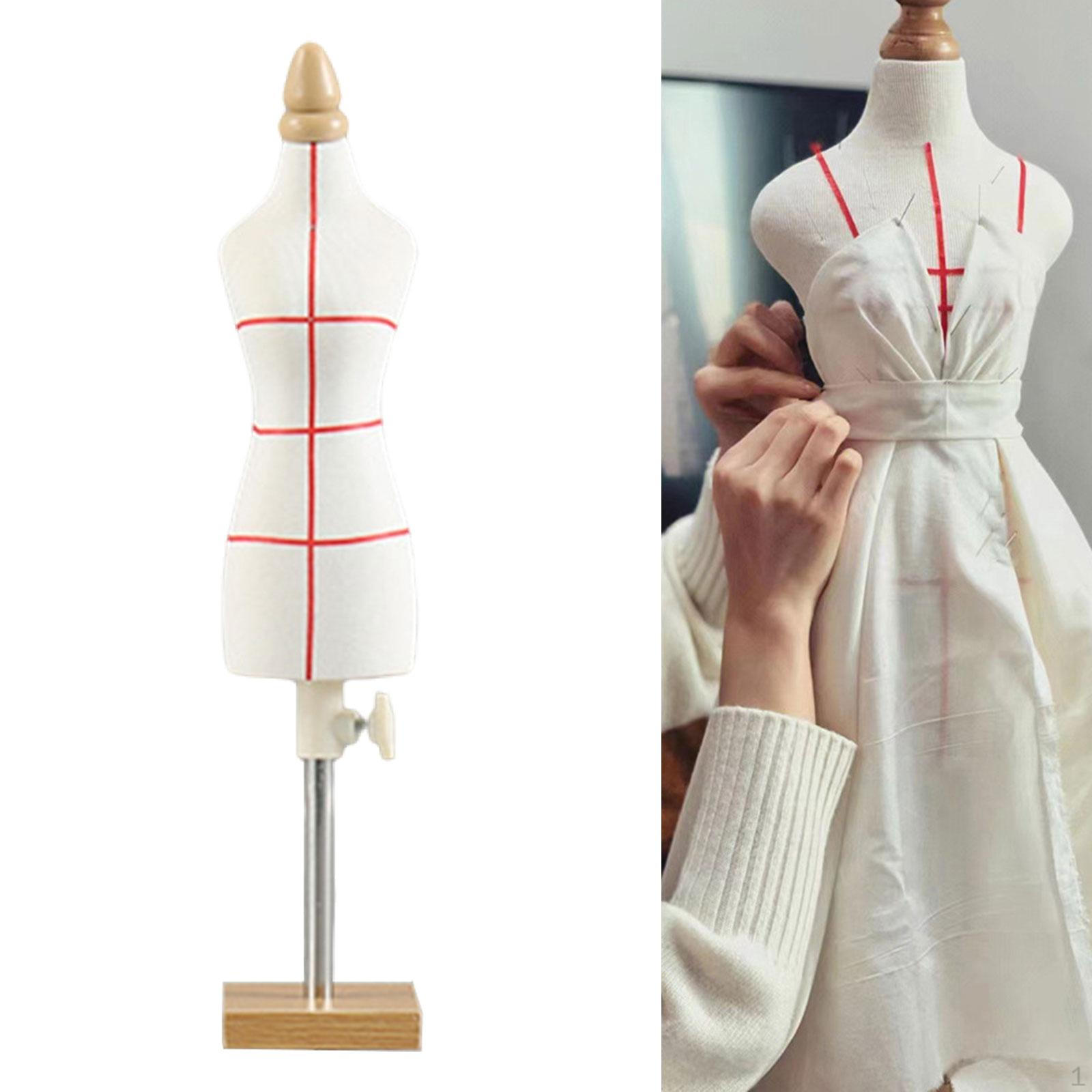 

Форма для платья куклы Модель портнихи Творческий проект по изготовлению поделок Подставка для портного Швейный манекен 26cm and Square Base