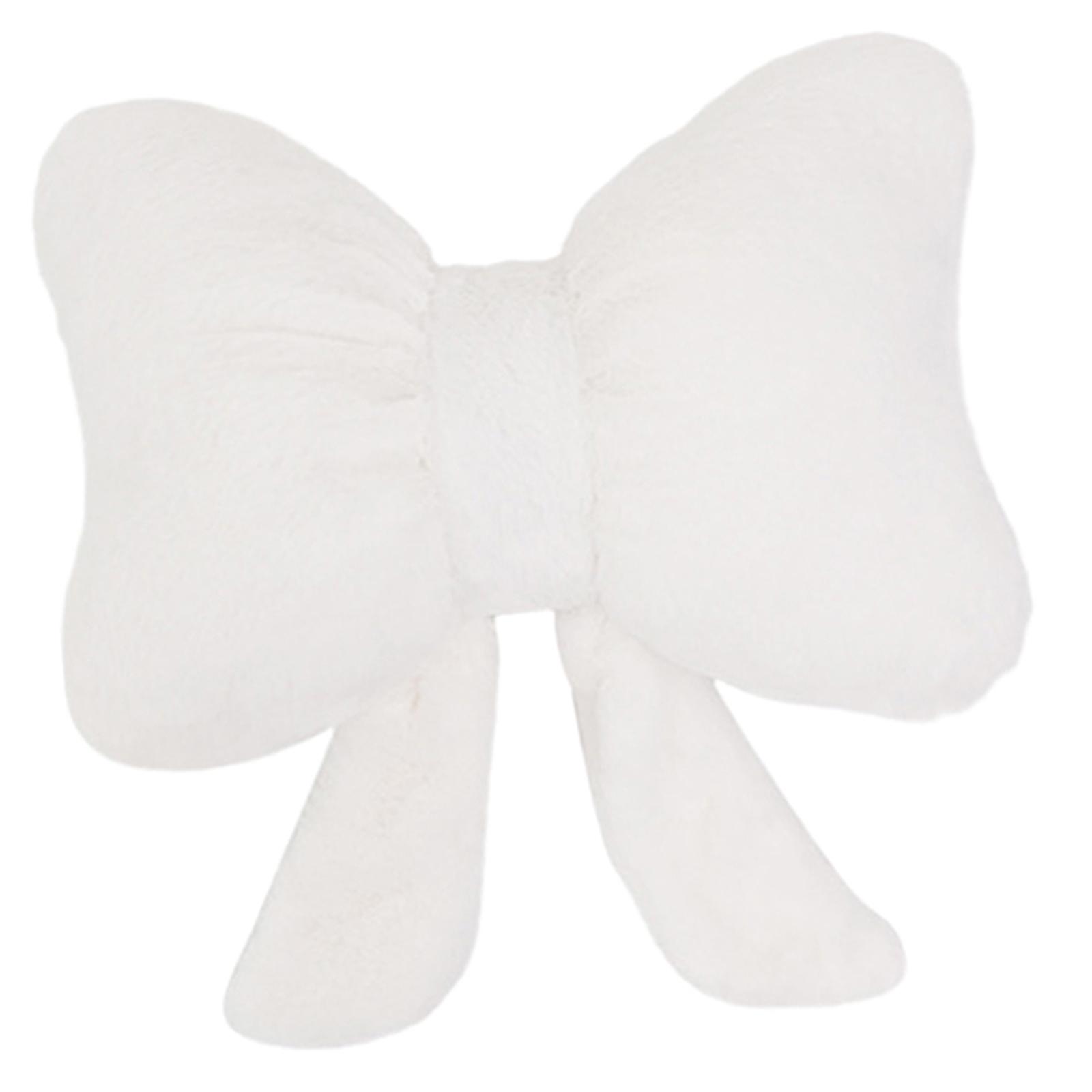 

Plush Bow Throw Pillow Modern Cute Aesthetic Soft Multipurpose Decorative Pillow Seat Cushion for Cafe Bed Chair Living Room Car білий
