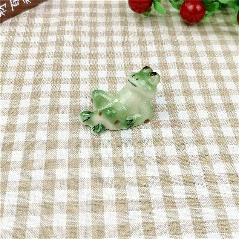 Set Of 5 Cartoon Tableware Rest Cute Animal Ceramic Chopsticks Holder Frog Table Ornament For Spoon Fork Brush