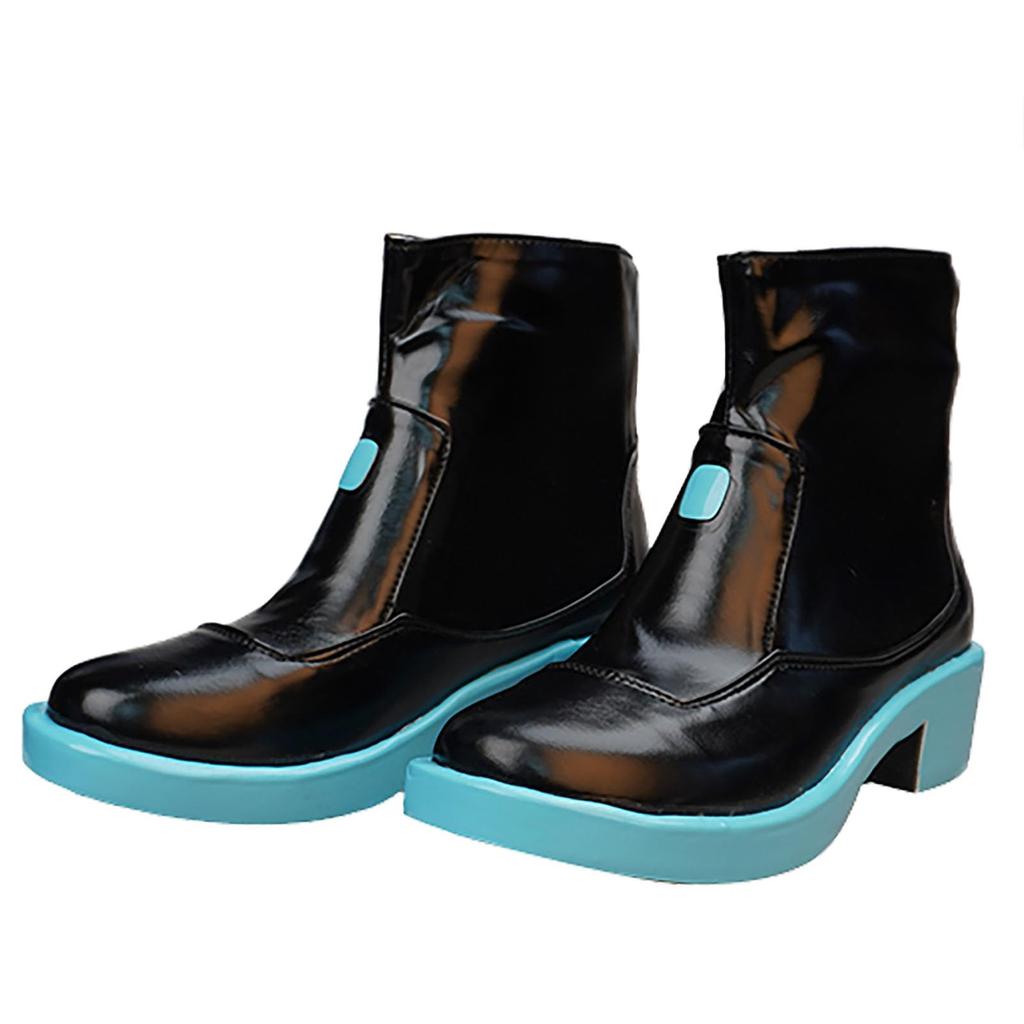 Hatsune Miku Cosplay Halloween VOCALOID Úvodní kostým s parukou [mléčný čas] (Boty, 24cm)