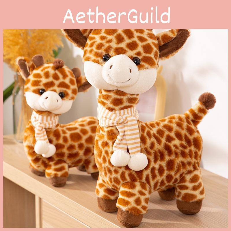 Giraffe Scarf Plush Toys Stuffed Animal Dolls Bedroom Decorations Kids Gift