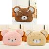 Cuter Bear Plush Pillow With Pp Cotton And Bows Decor For Kids And Teens