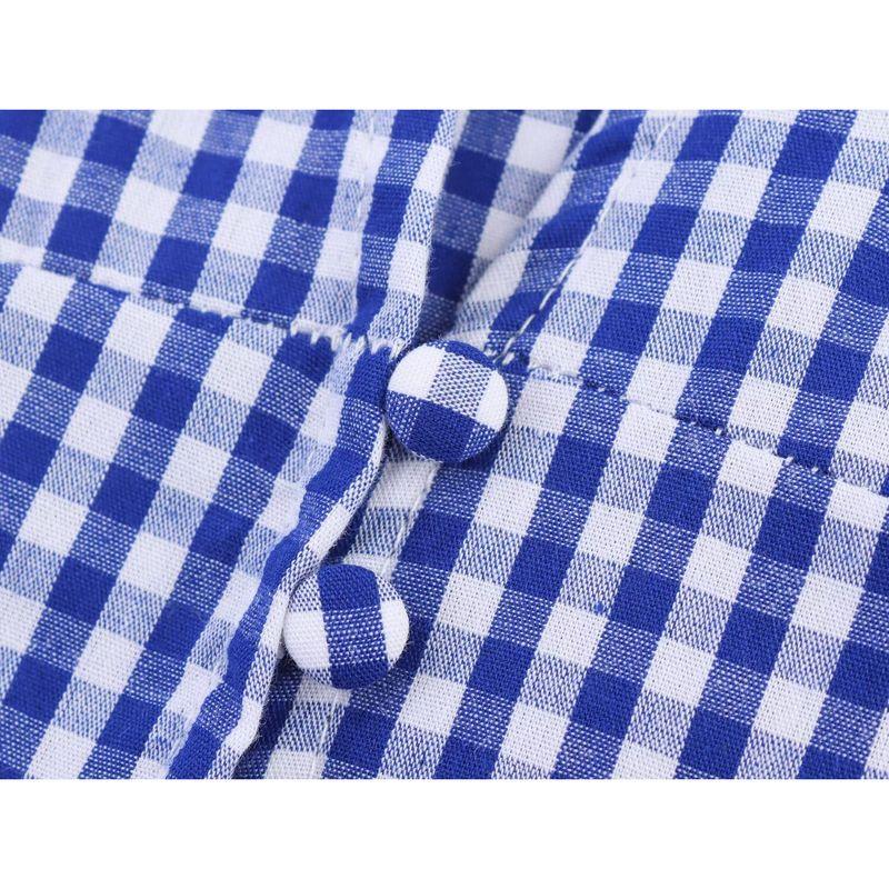 Kaslead New Women Clothes Western Style Fashion Loose Embroidery Small Plaid Top 3564052