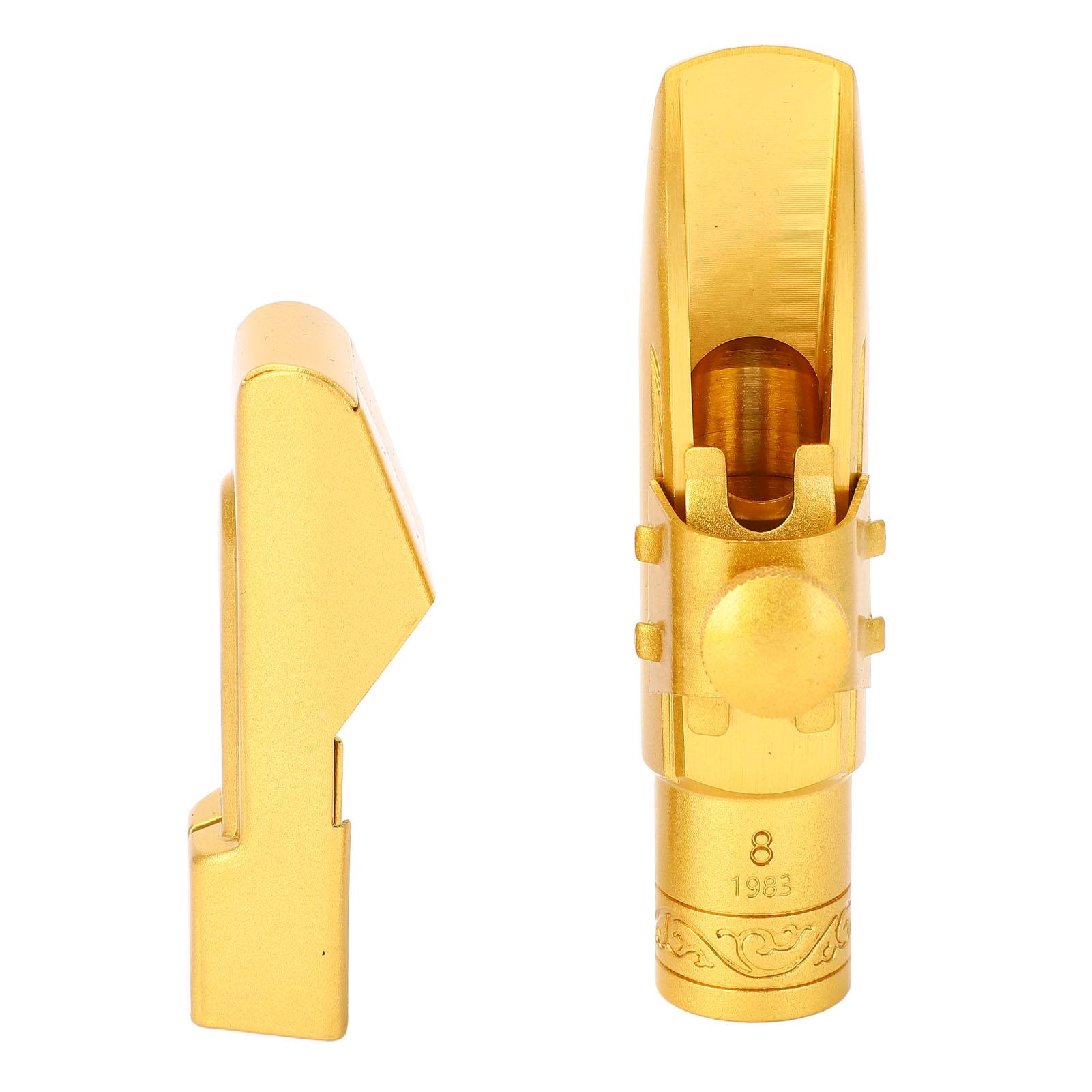 Alto Saxophone Mouthpiece 8C Gold Plated Brass E Flat Alto Sax Mouthpiece for Replacement