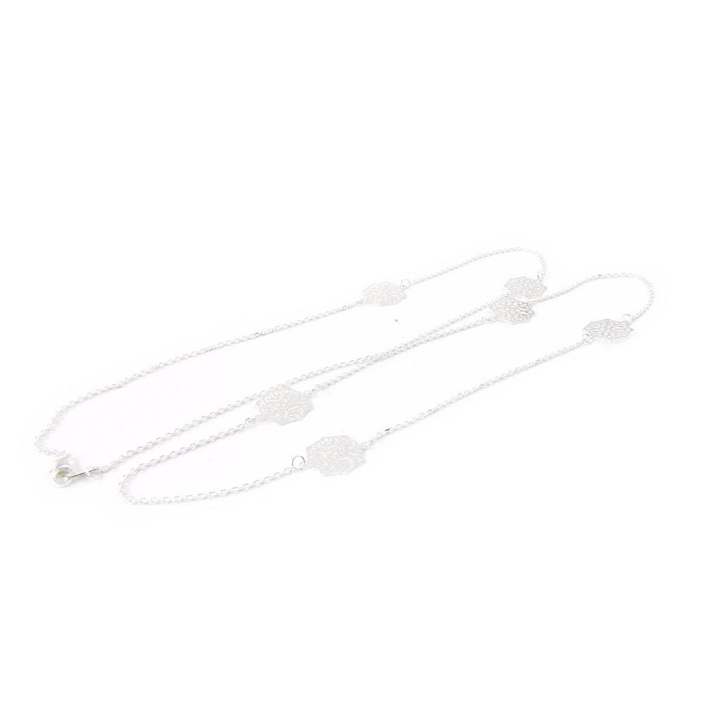 Les Trésors De Lily [I1144] - Silver Necklace 'Choreography' White