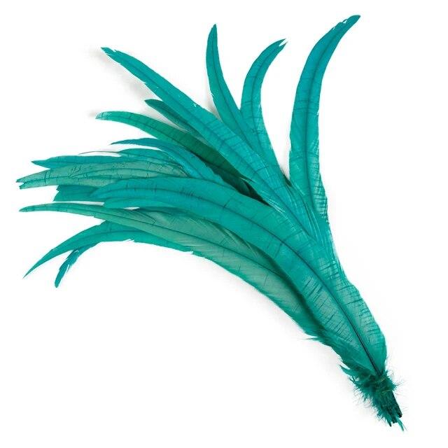 30-35cm Long Rooster Feather for Carnival Clothing Head Wear Decor Party Stage Performance Accessory Pheasant Plumas