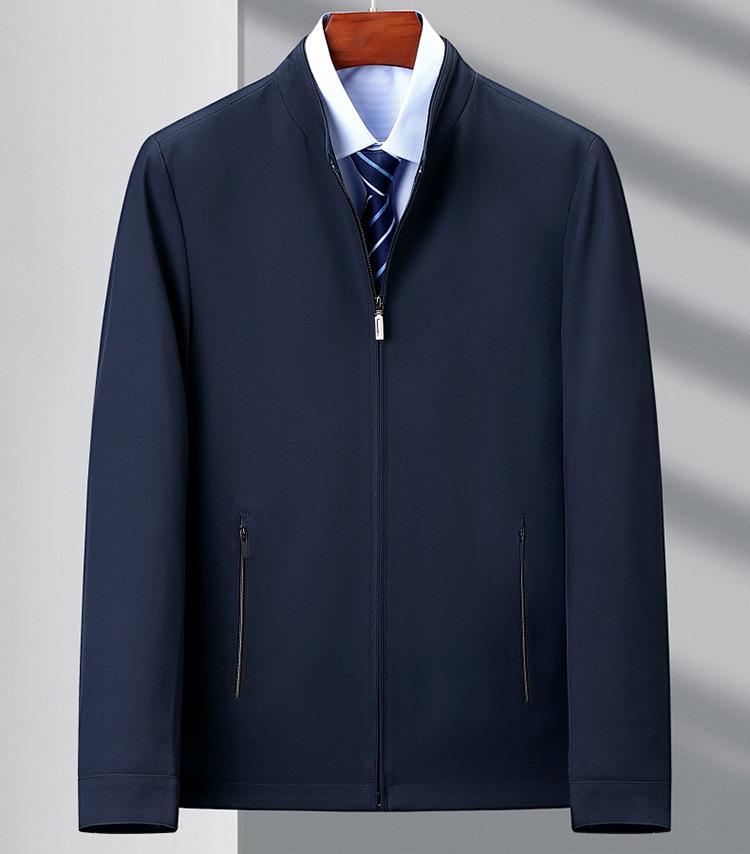 2024 Men's Spring Autumn Business Casual Jacket with Stand Collar