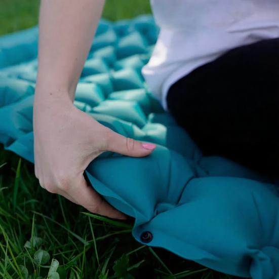 Ultralight Inflatable Sleeping Pad with Built-in Foot Pump Waterproof Self Inflating Lounge Mat Portable Travel Outdoor Camping Hiking