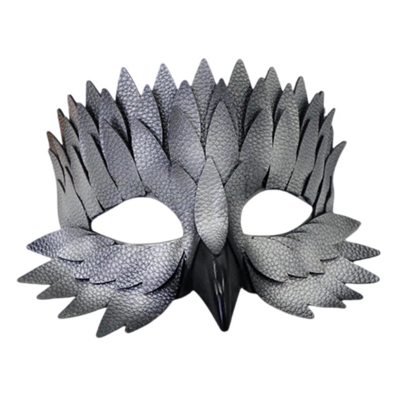 Masquerades Mask Owl Mask Bird Mask Beak Feather Half Face Mask Halloween Cosplay Costume Costume Mask for Mardi Gras