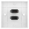 3.3*3.3 In HDMI Wall Plate White HDMI Socket Coupler Easy Wall Plate Panel For Office