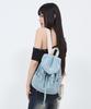 Secondsalt Washed Denim Mini Backpack (Sky Blue)