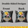 Graffiti - Style Abstract Square Jacquard Pillow Cover for Sofa Office Waist Cushion Cover Home Decorative Pillowcase