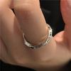 Niche Design Open Mouth Ring Simple English Graffiti Ring Fashion Mobius Ring  Men/Women
