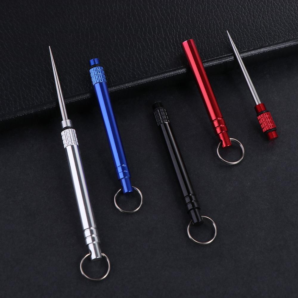 Travel Camping Tool Portable with Holder Metal Toothpick EDC Tool Toothpick Fruit Fork
