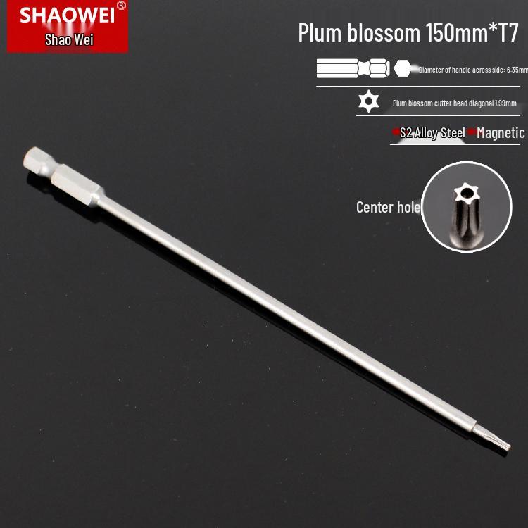 Magnetic 50mm Star Screwdriver & Hex Bit Set for Electric Drills