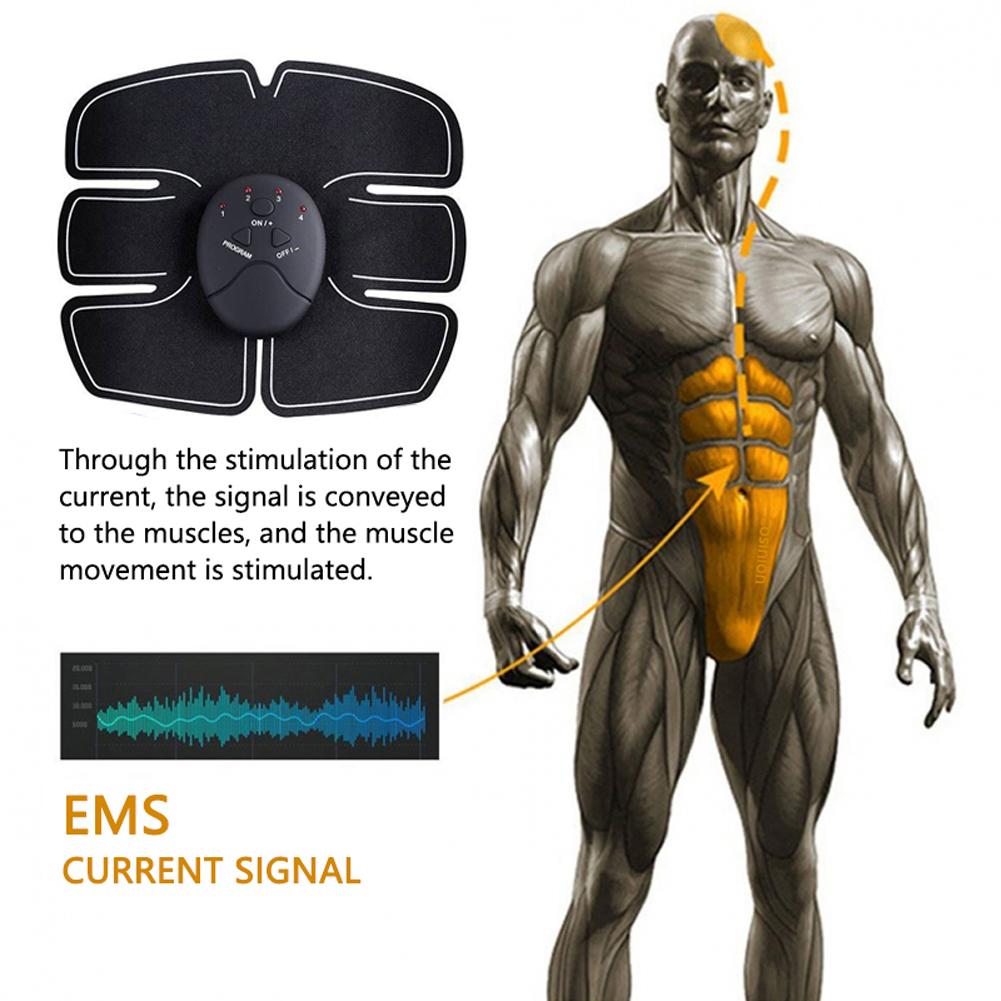 Professional Sports Abdominal Trainer Rechargeable Abdomen Gel Pad Muscle Stimulator For Weight Loss
