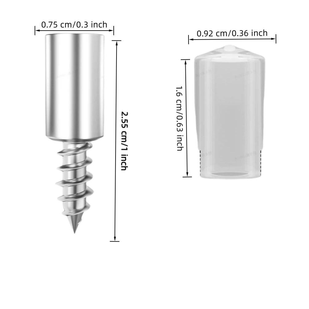 100Pcs Anti-Slip Rubber Sleeve Metal Shelf Support Nails Self-Tapping Screws  Home Improvement