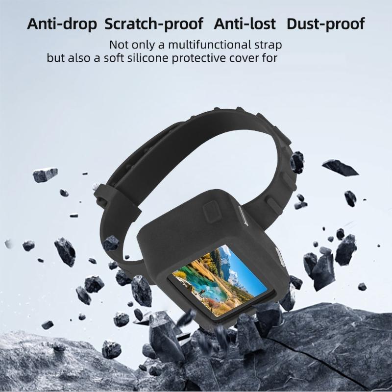 Portable Mount Strap Case Holder for Cameras Shock Absorbing Silicone Cover 129-293mm Strap for Various Mounting Option