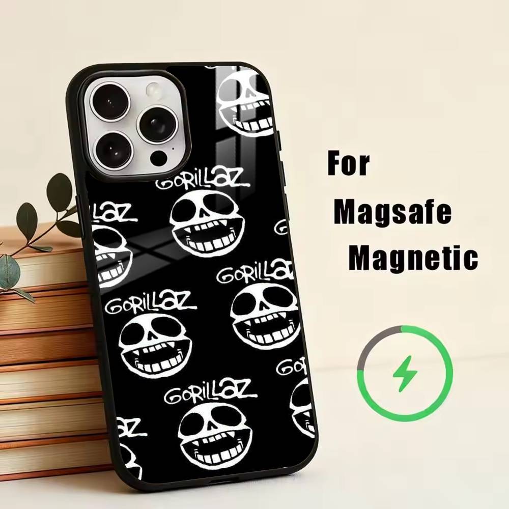 C-Gorillaz Anime Phone Case For iPhone17,16,15,14,13,12,11 Plus,Pro Magnetic with Magsafe Wireless Charging