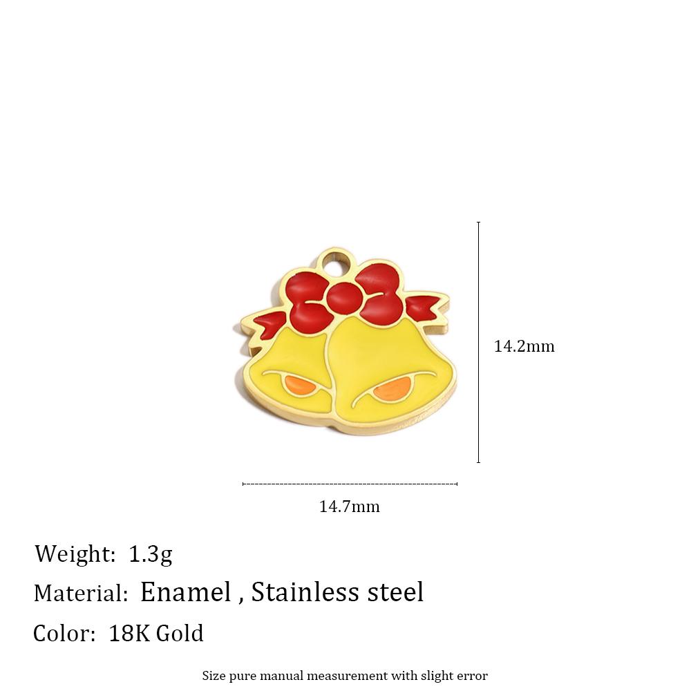 

MamacitaSlay 316L Stainless Steel Christmas Charms Waterproof Necklace Bracelet Earrings DIY Accessories Women s Cute Pendant