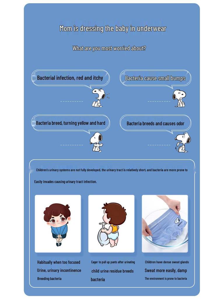 Snoopy Boys' Cotton Boxer Briefs - A-Class Shorts for Little to Large Boys