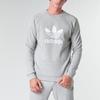Adidas Originals Trefoil Crewneck Sweatshirt Men Tops Light-Grey CY4573