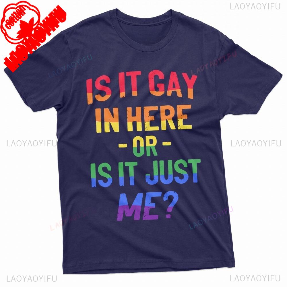 Mens LGBTQ Pride Month Gay Tshirt Funny Humor Birthday Gift for Him Cool Tee Tops Unisex Summer Creative Design Tshirt